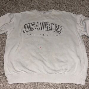 BRANDY MELVILLE White Los Angeles California Crewneck
